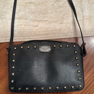 Michael Kors Black Studded Crossbody Bag